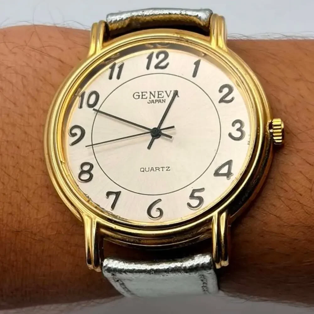 Gold & Silver Geneva Men's Watch